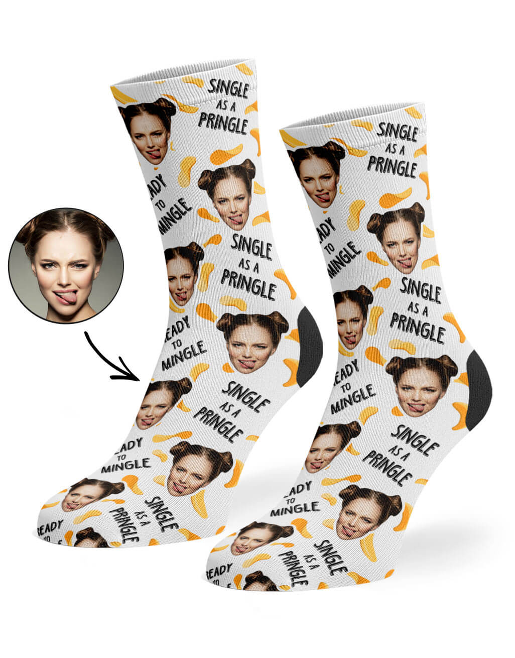 Single As A Pringle Custom Socks