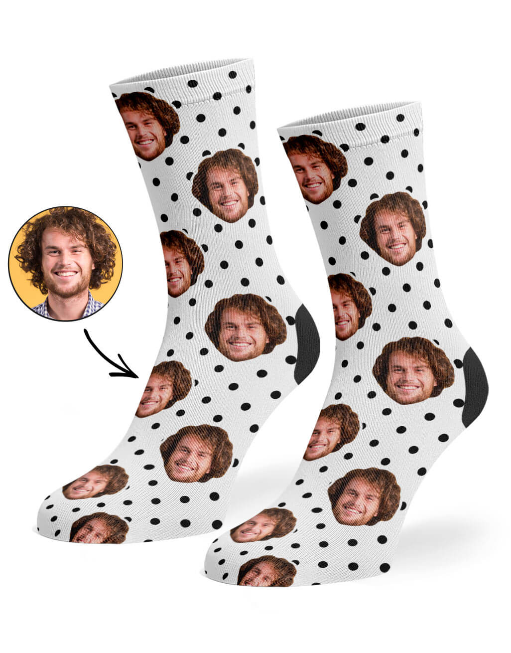 Spotty Face Custom Socks