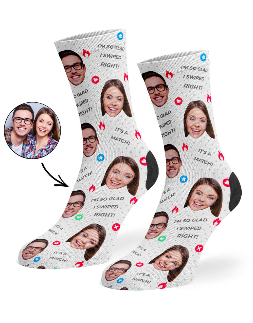 Tinder Custom Socks