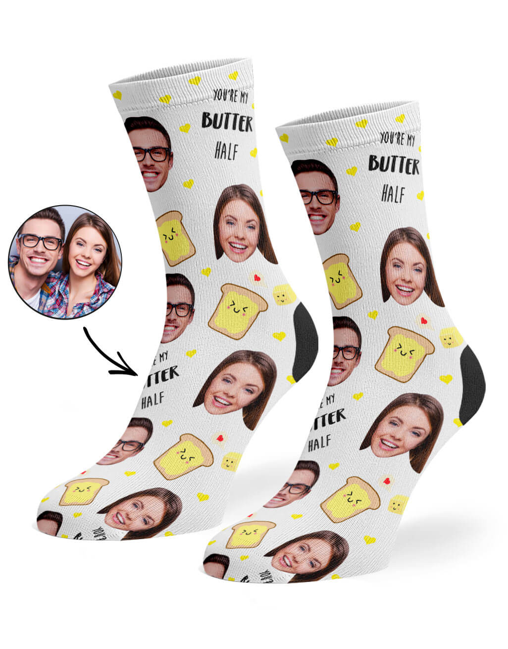 You're My Butter Half Custom Socks