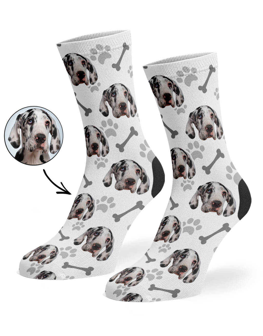 personalized socks with your dog on