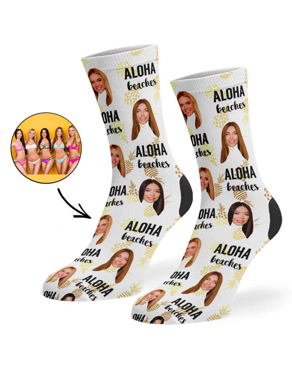 Aloha Beaches Socks - Fun Hen Party Gifts β Super Socks