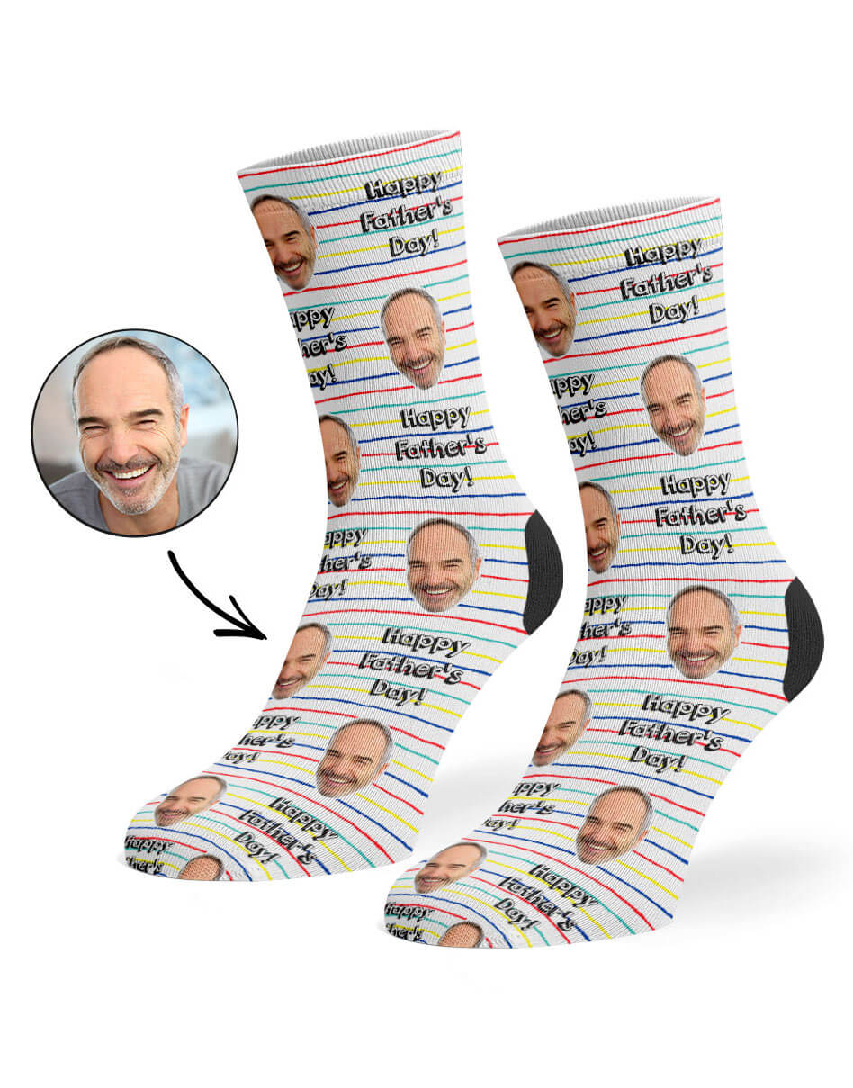 Striped Father's Day Custom Socks
