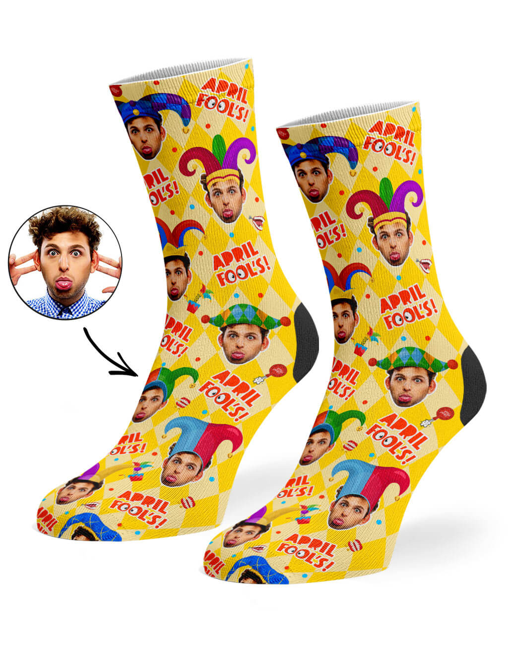 April Fools Custom Socks