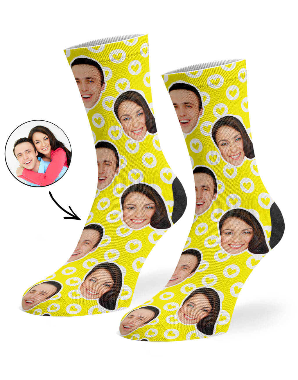 Circle Hearts Custom Socks