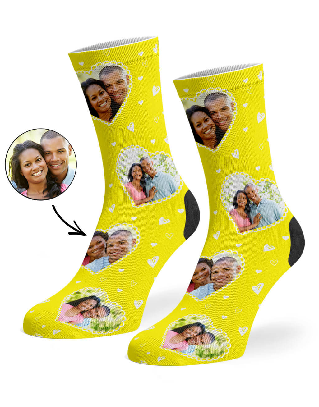 Cute Heart Collage Custom Socks