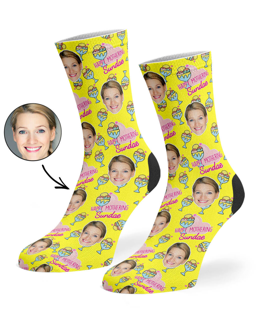 Happy Mothering Sundae Custom Socks