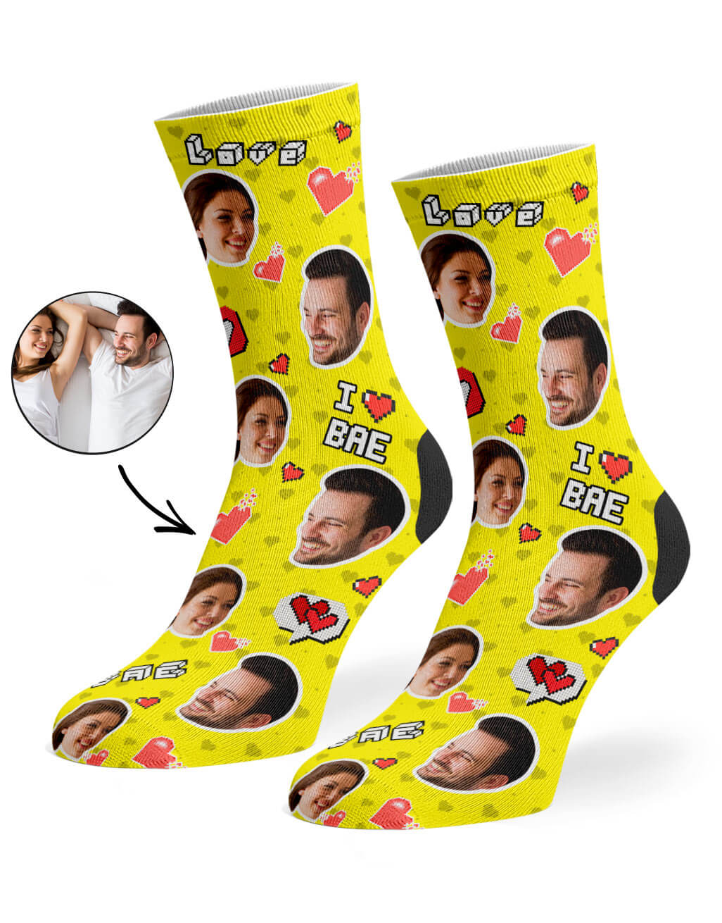 I Love Bae Custom Socks