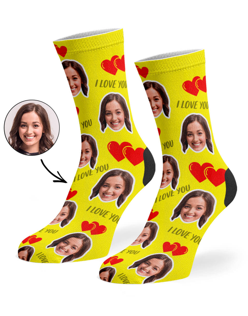 I Love You Valentines Day Custom Socks