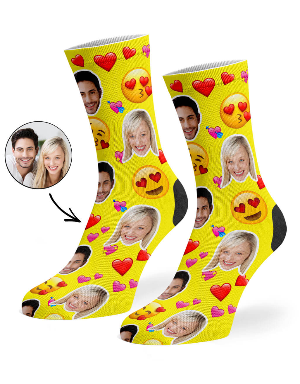 Love Emoji Custom Socks