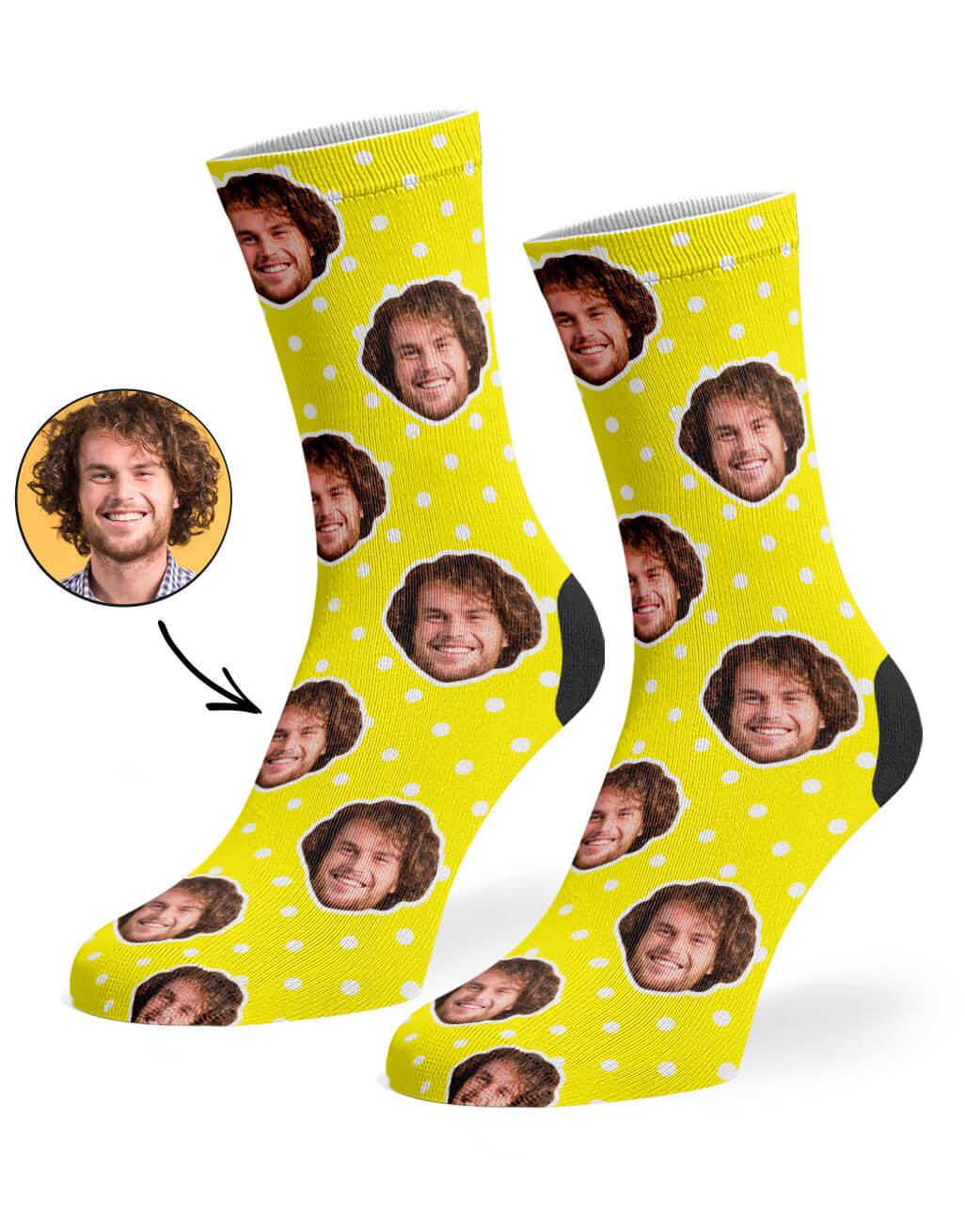 Spotty Face Custom Socks