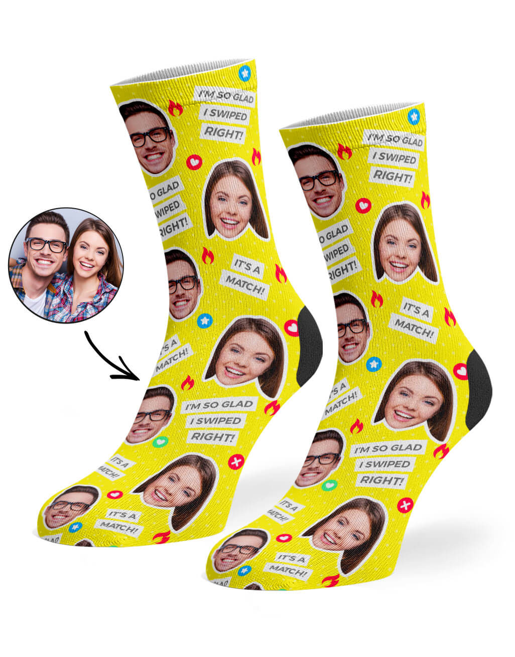 Tinder Custom Socks