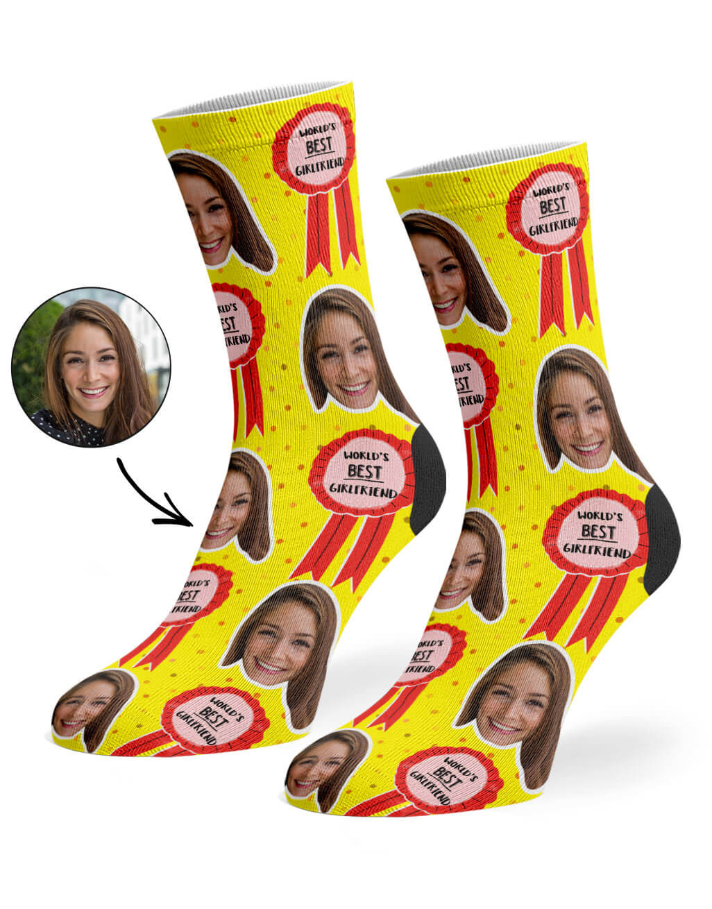 World's Best Girlfriend Custom Socks