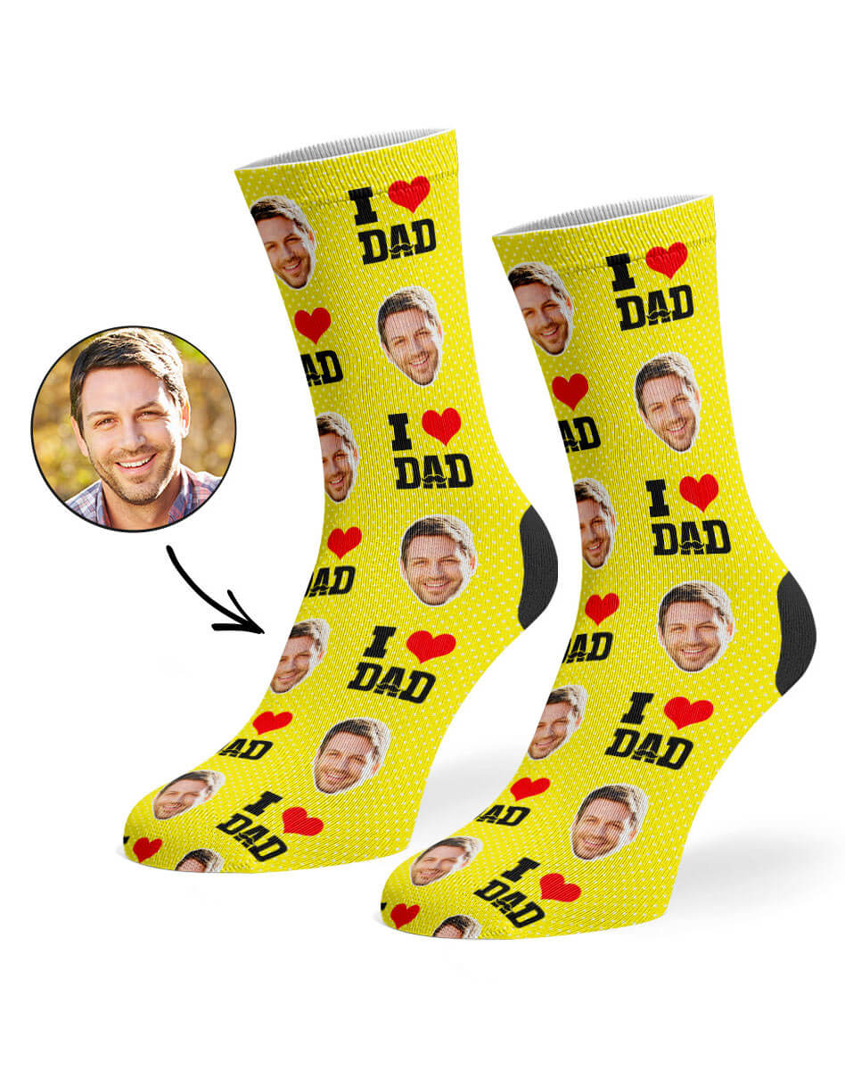 I Love Dad Custom Socks