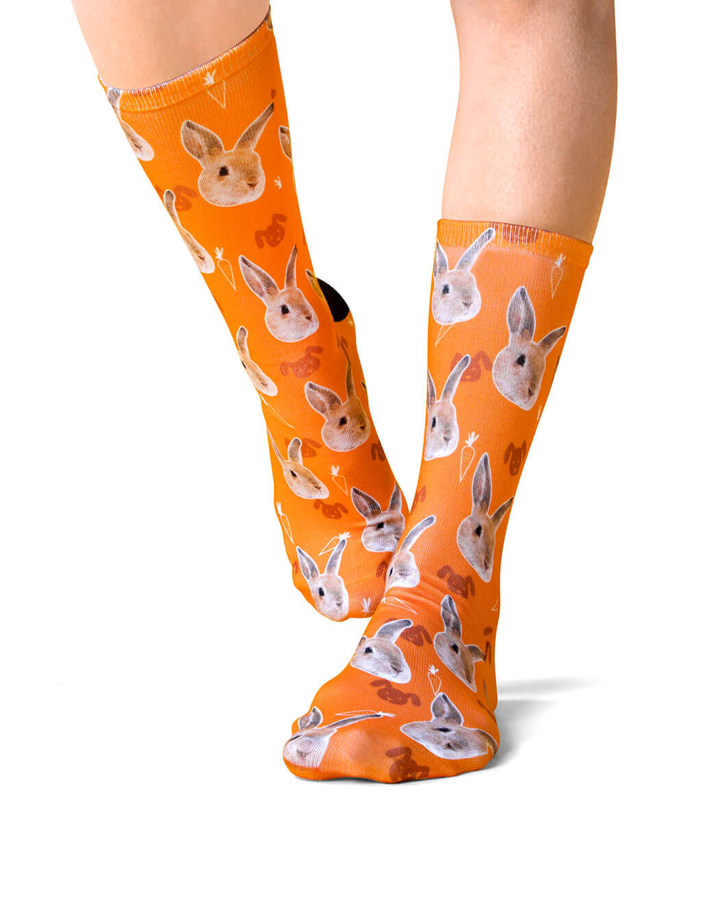 Custom Printed Rabbit Socks - Personalized Bunny Socks