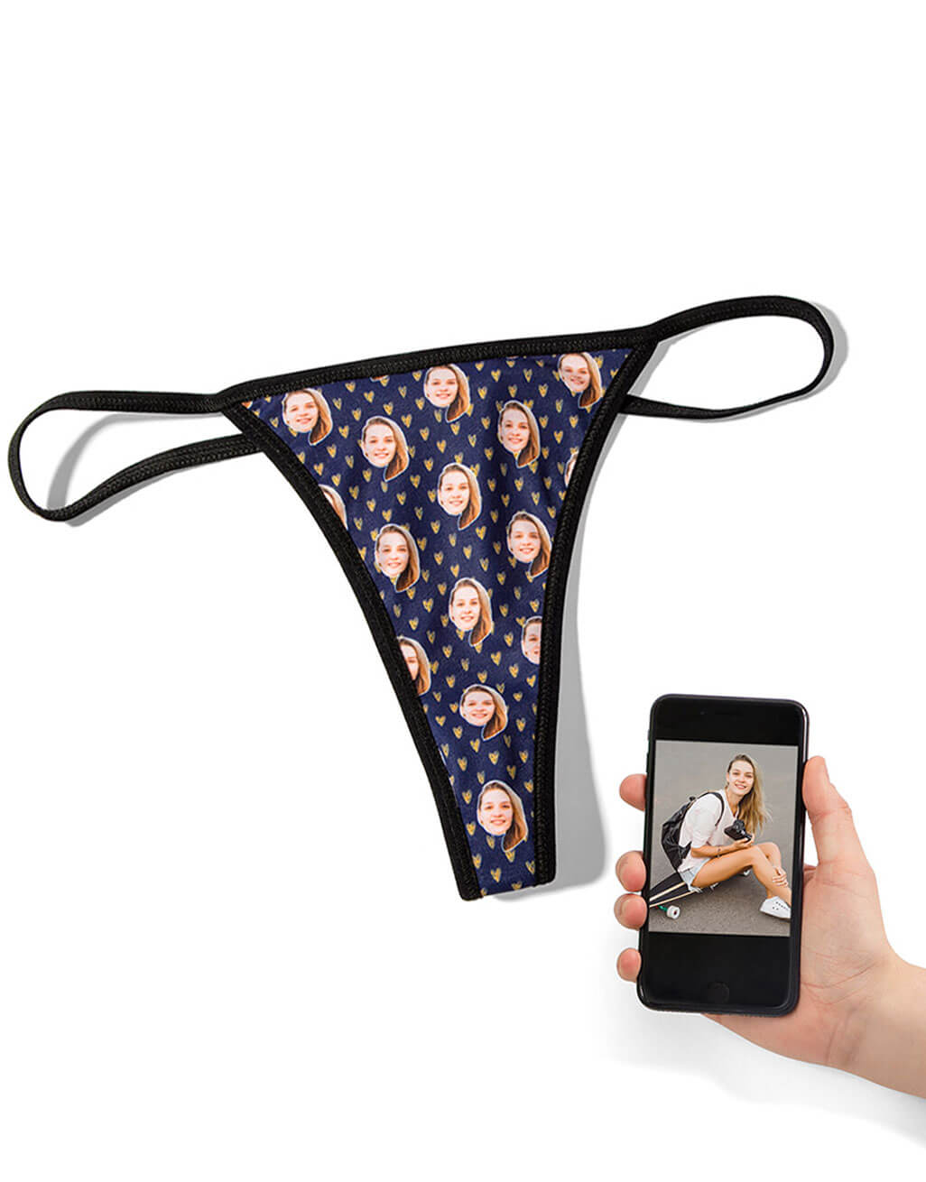 Face Hearts Custom Thong