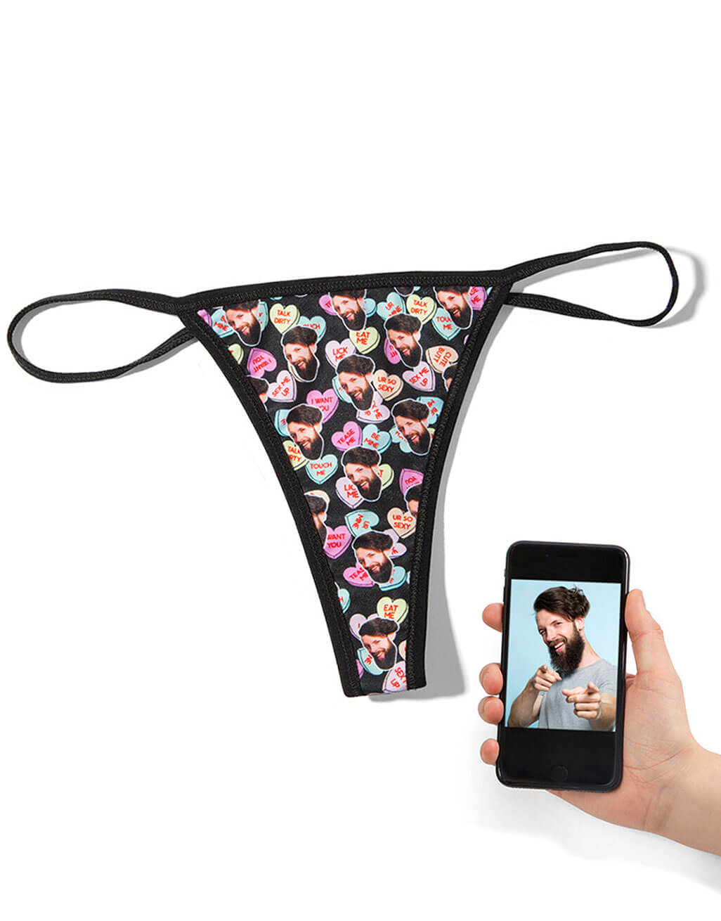 Naughty Love Hearts Custom Thong