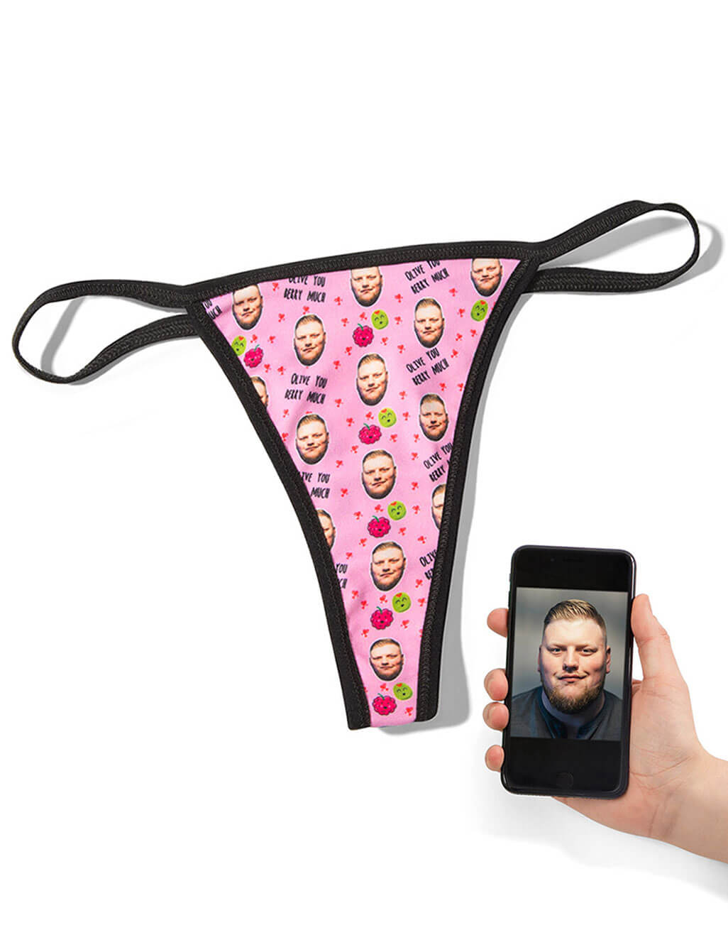 Olive You Berry Much Custom Thong